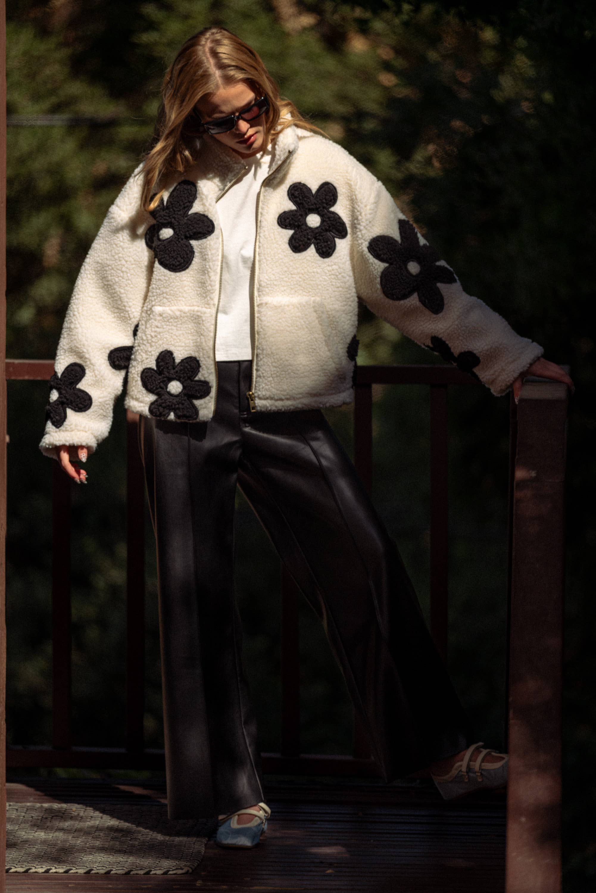 Daisy | Patch Sherpa Jacket