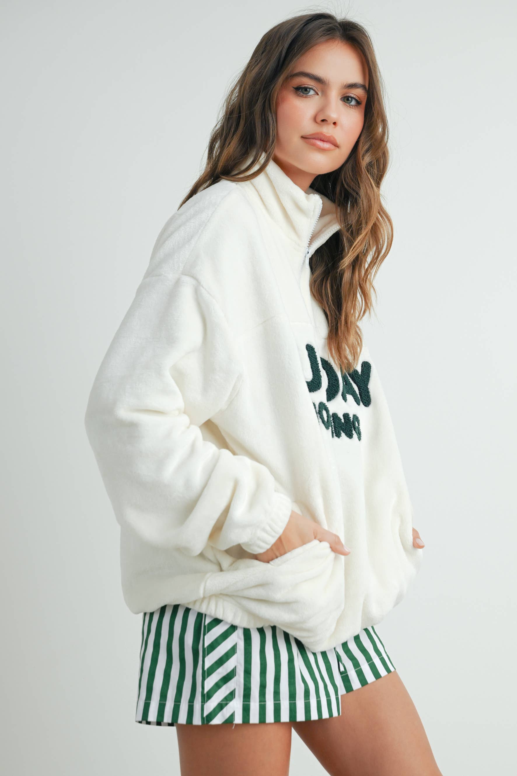 Sunday Morning  | Half-Zip Pullover Sweatshirt