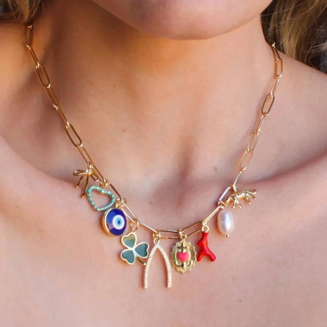 Lacy | Mixed Multi Charm Necklace