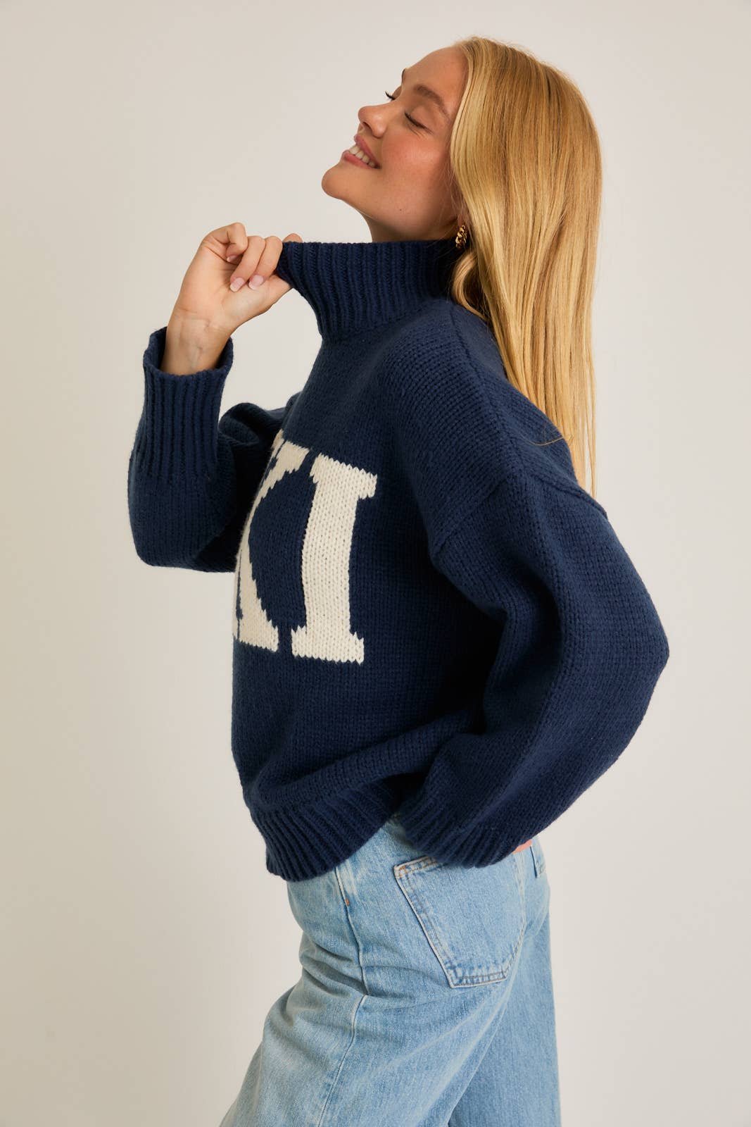 Après | High Neck Oversized Sweater Top