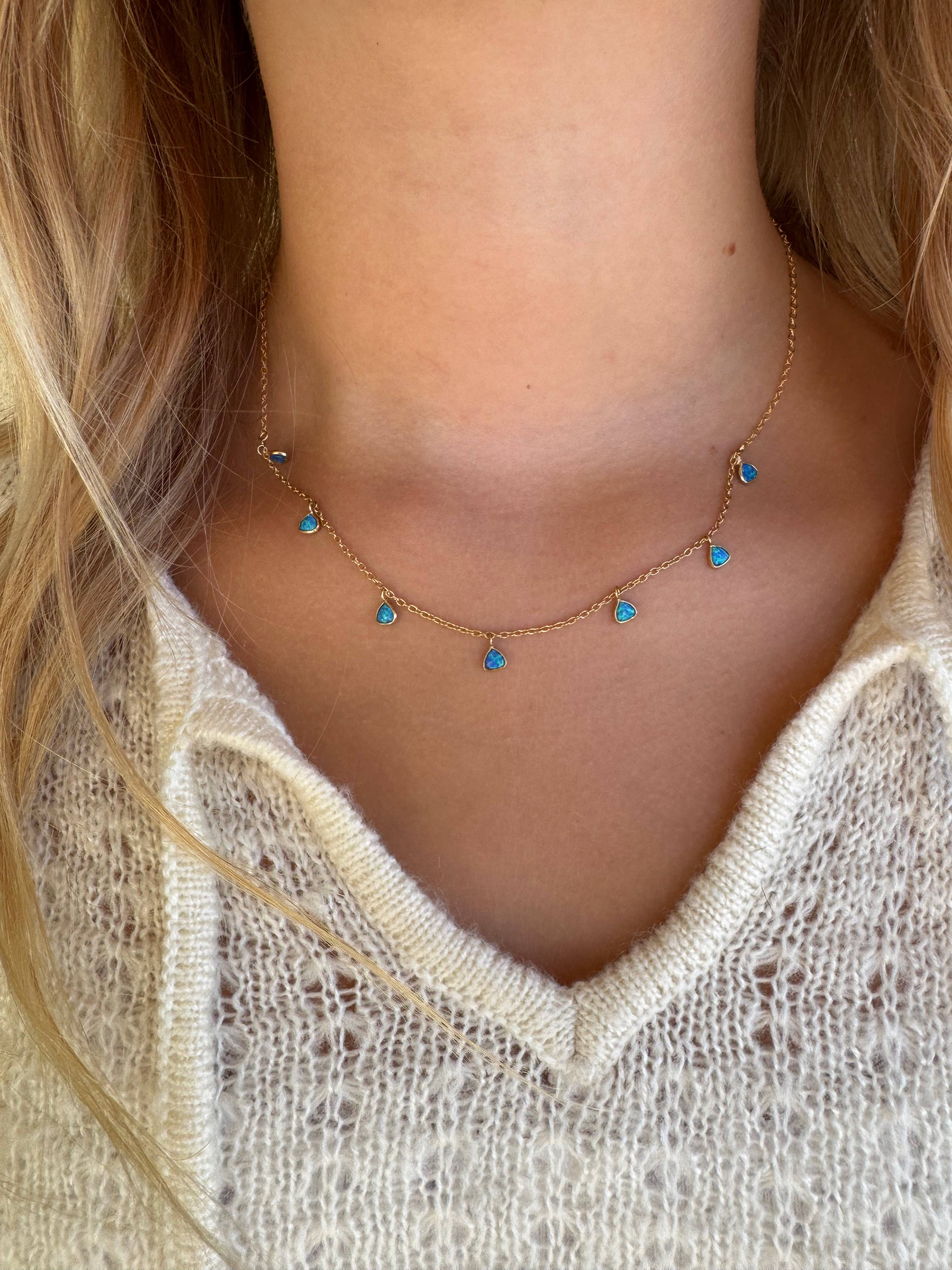 Nora Opal Drop Necklace