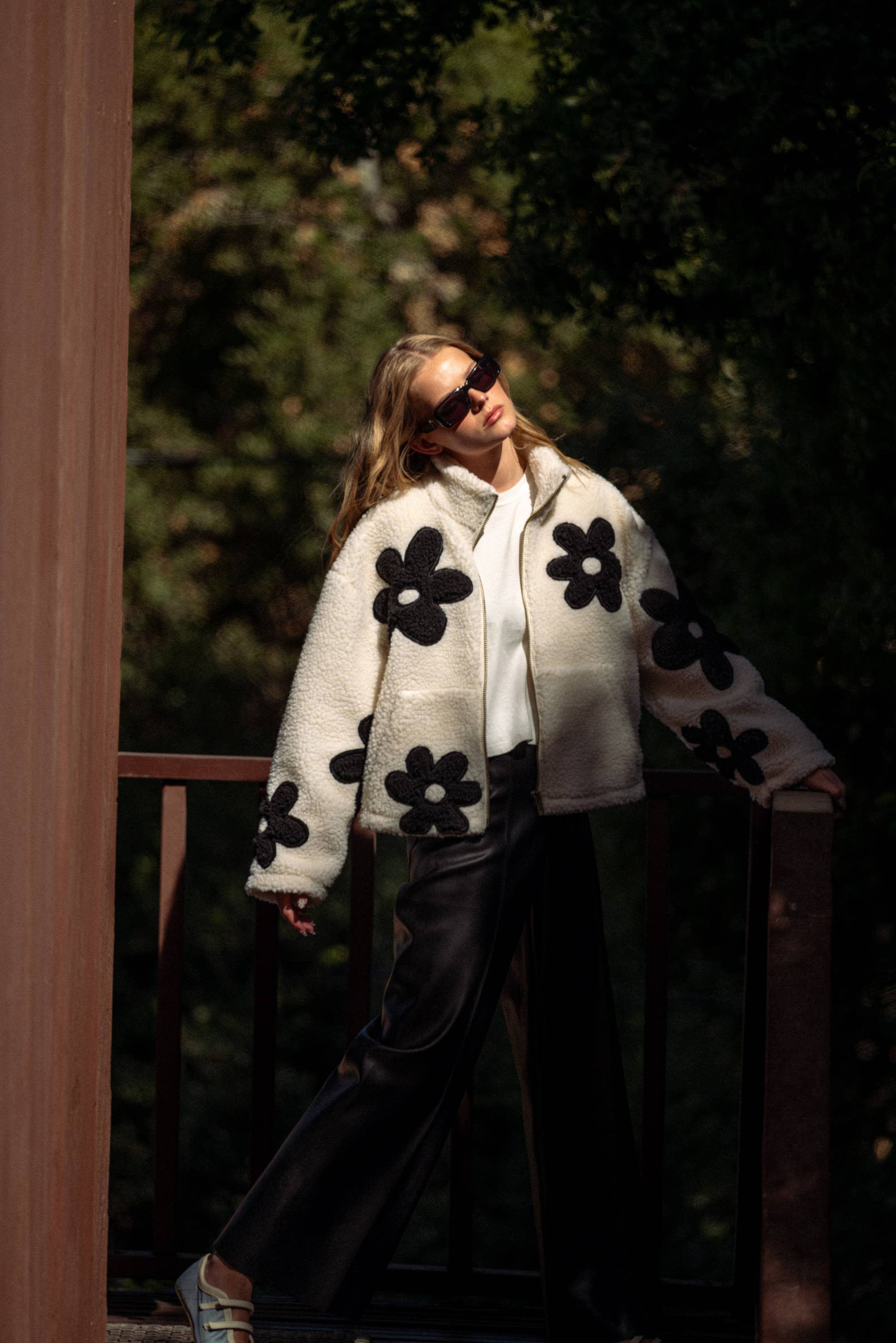 Daisy | Patch Sherpa Jacket