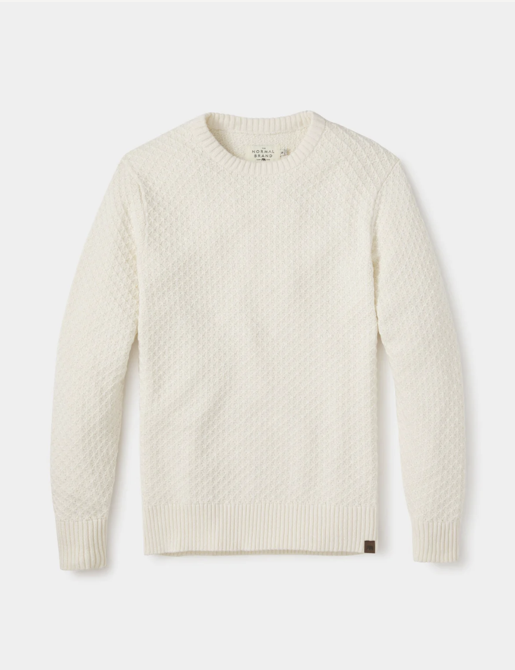Pique Stitch Crew in Ivory