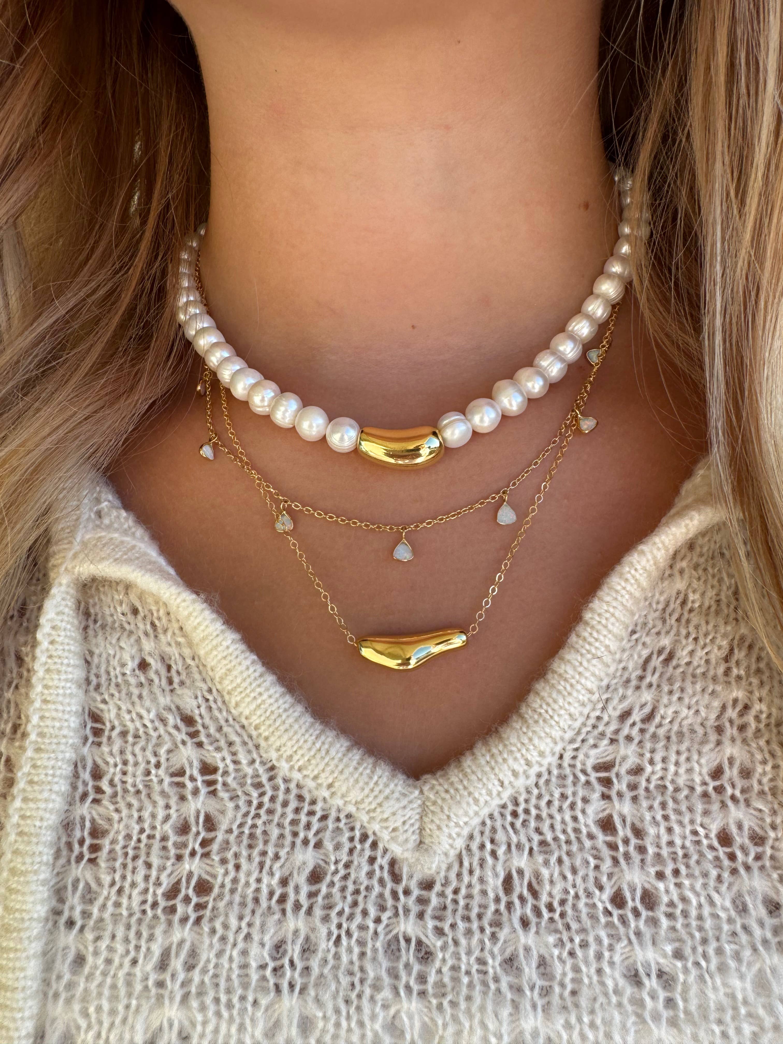 Nora Opal Drop Necklace