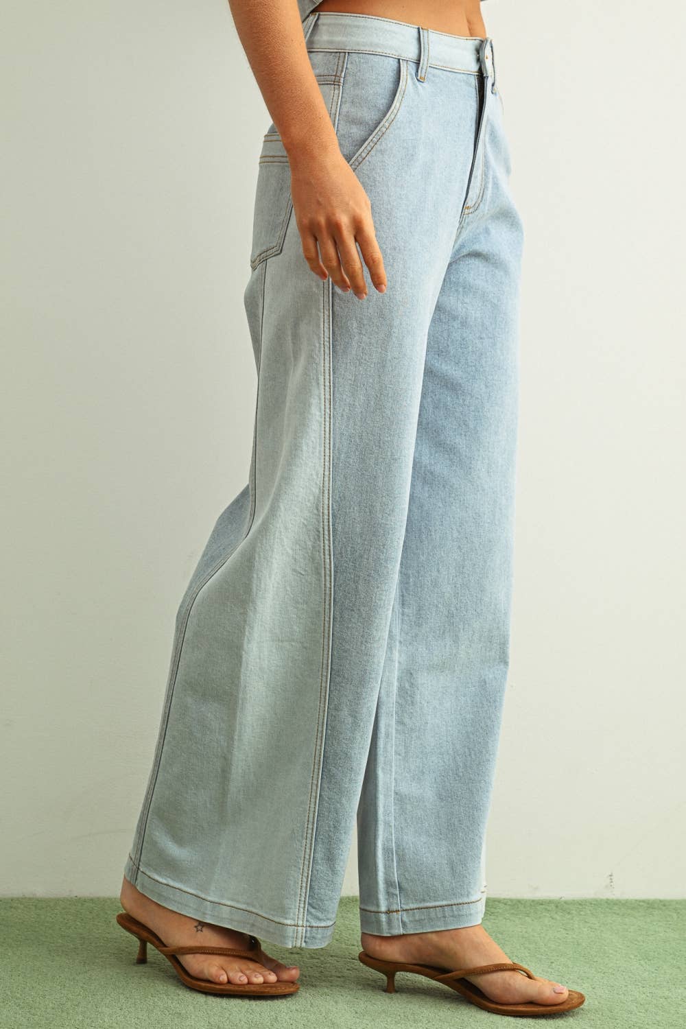 Lynn | Color Block Denim Jeans