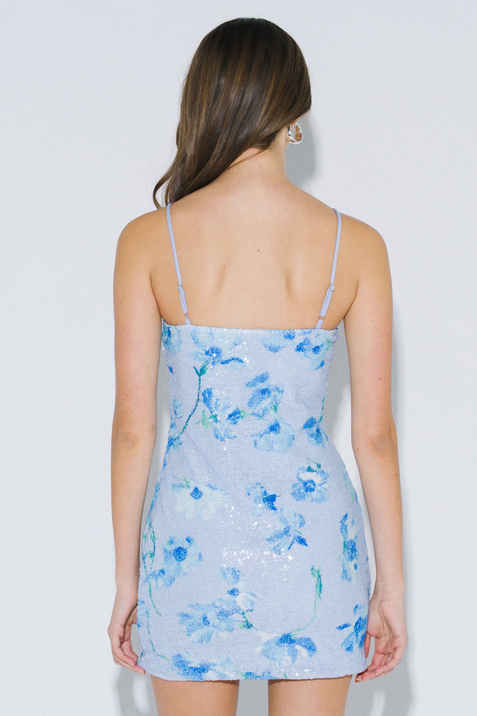 Mermaid | Sequin Floral Mini Dress