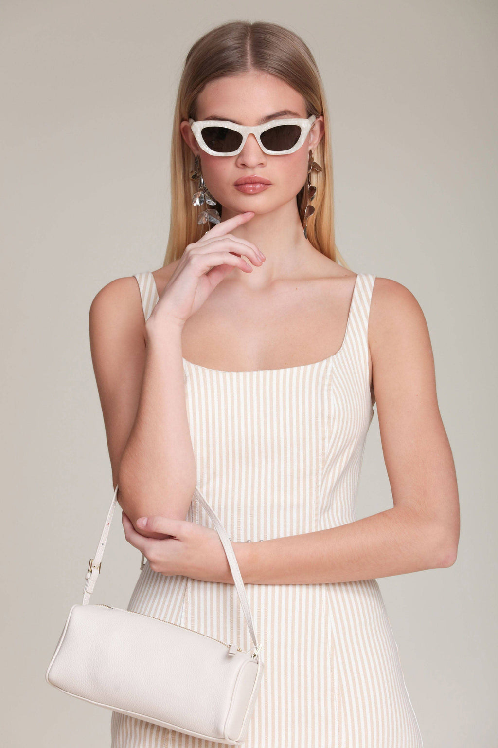 Pippa | Striped Cotton Belted Mini Dress