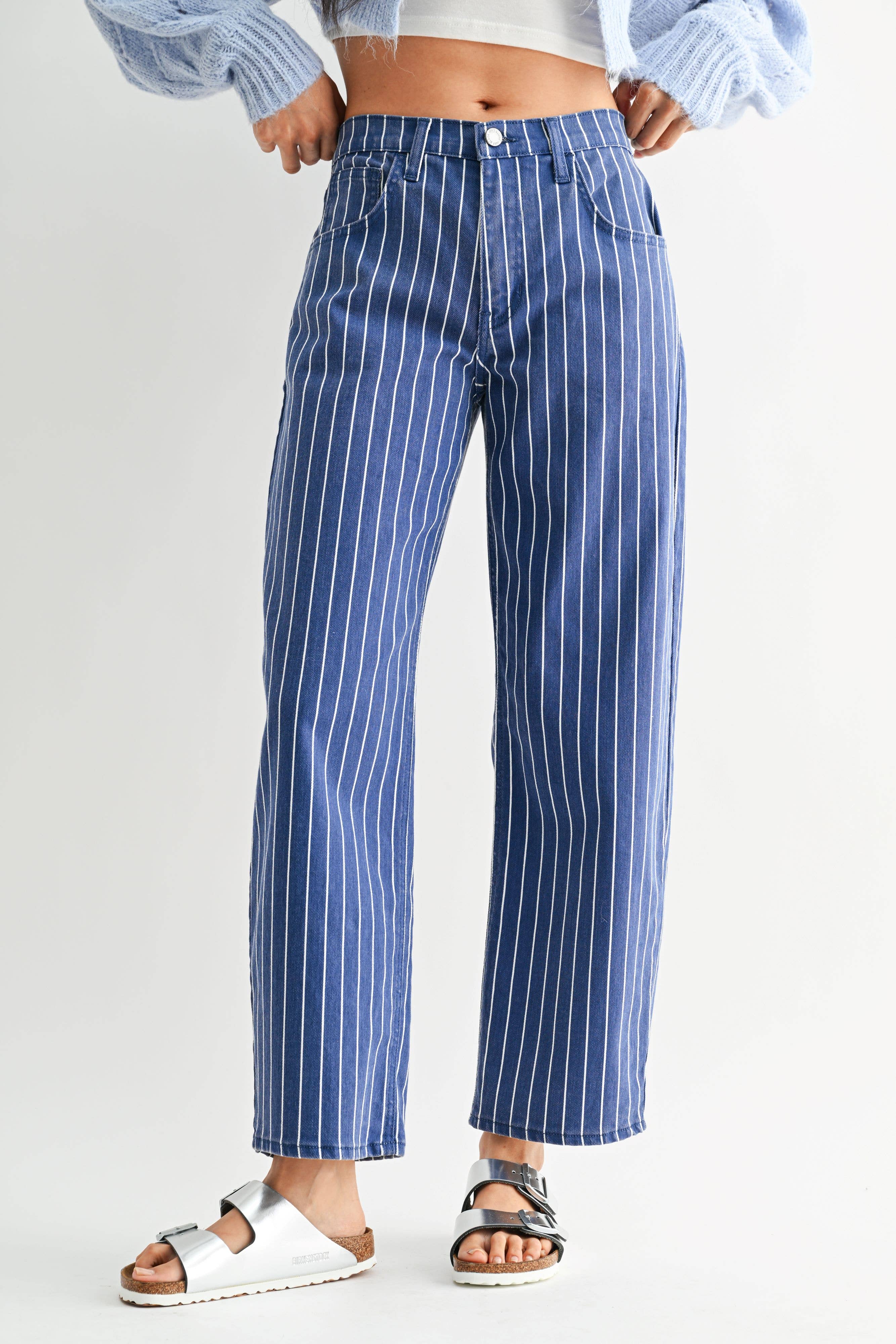 Navy | Barrel Jean