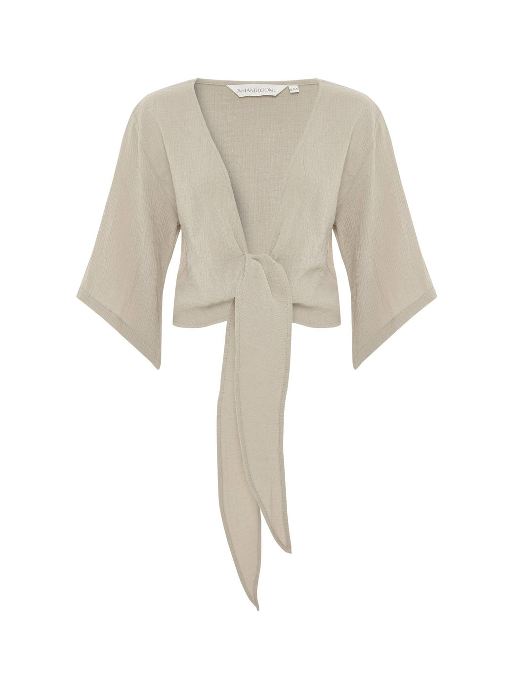 Aura Oatmeal | Wrap Top 100% Turkish Cotton
