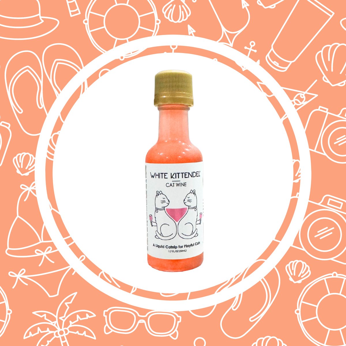 PetWineShop Cat Wine White Kittendel Liquid Catnip For Cats