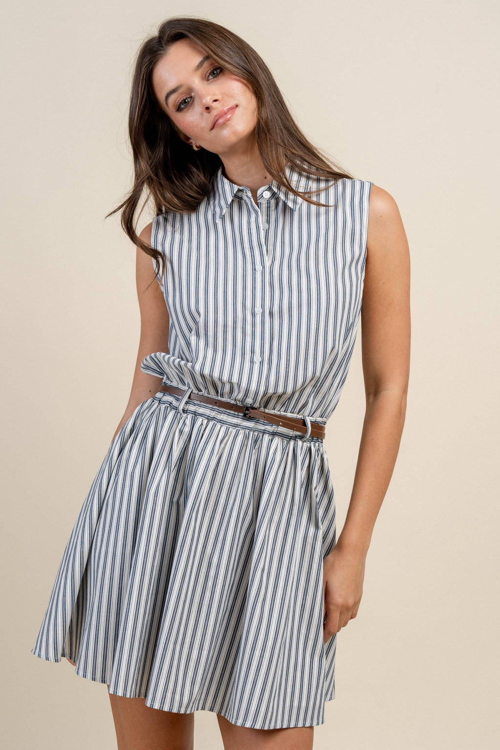 Collins | 100% Cotton Button Down Shirt Dress