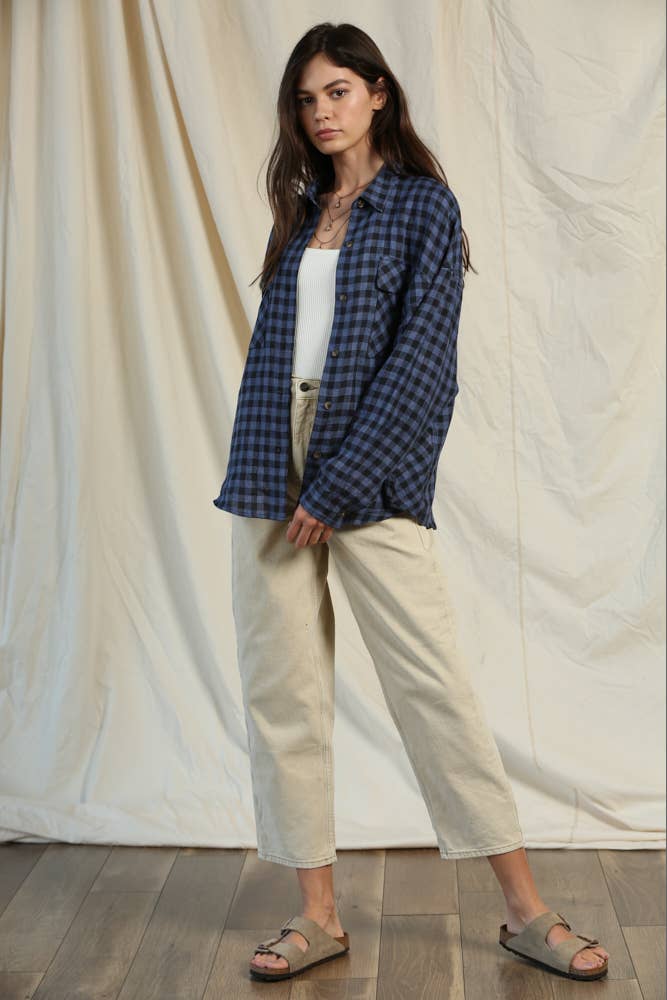 Deep Sea Oversized Flannel