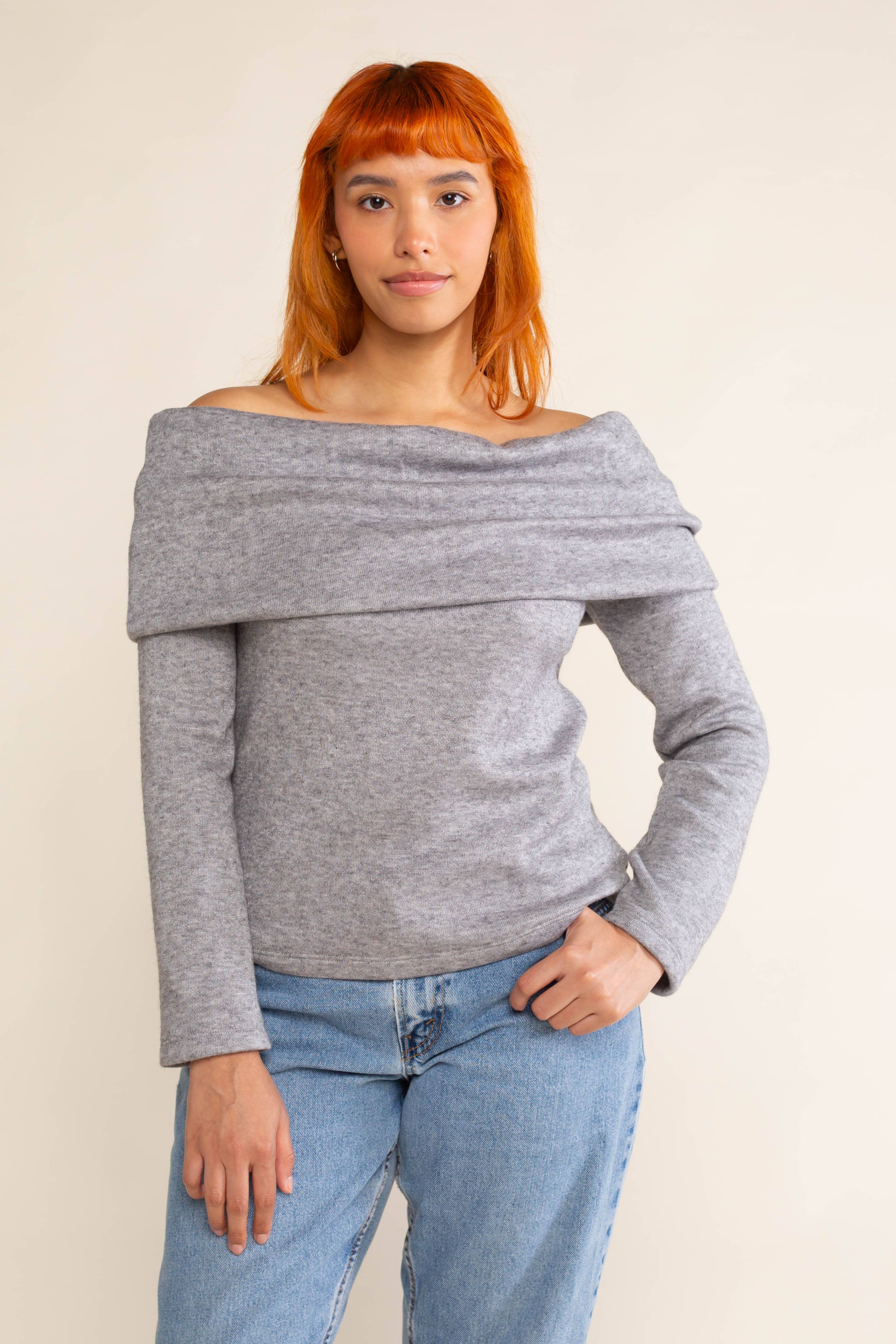 Reece | Heavy Knit Off Shoulder Top