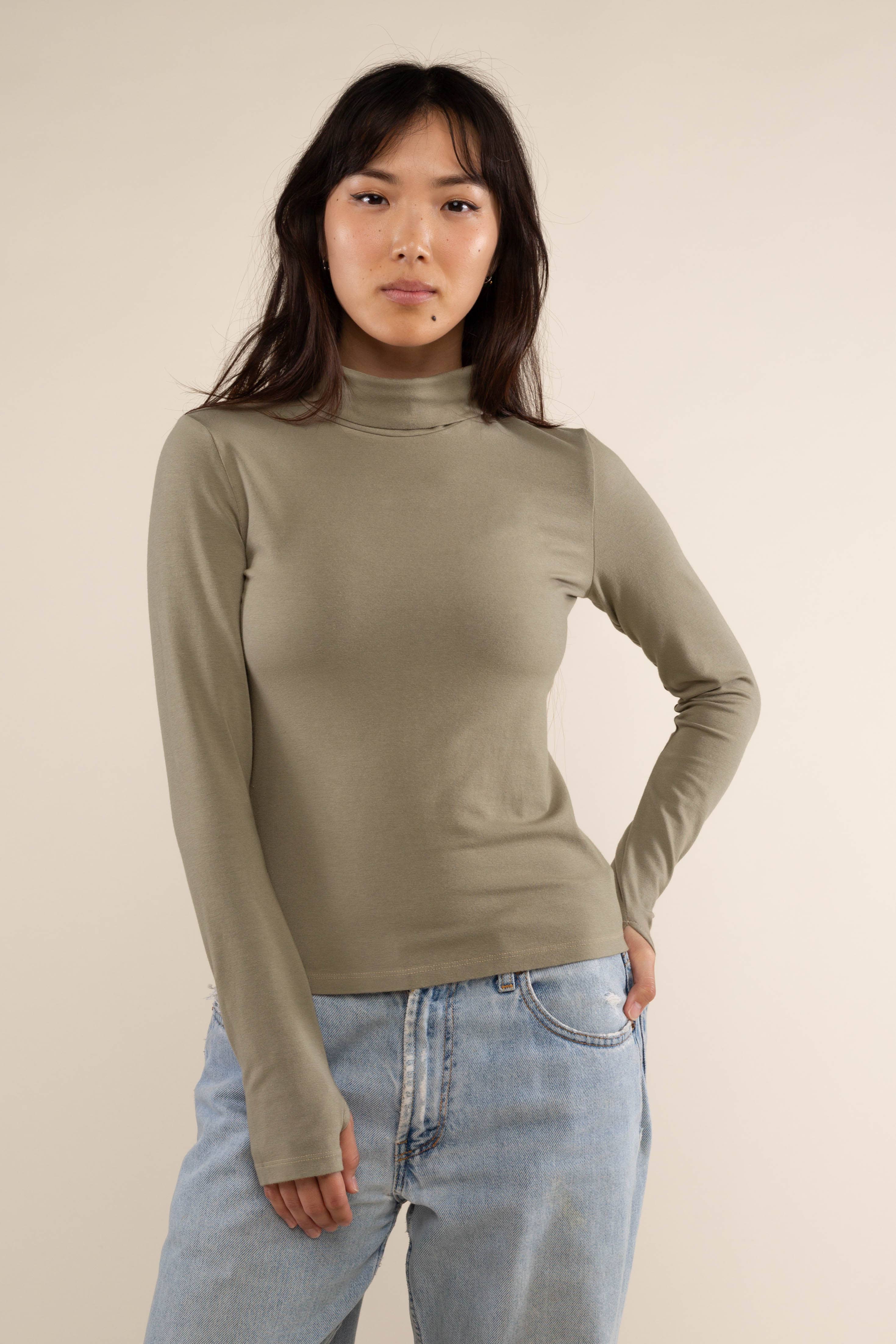 Crescent | Turtleneck Long Sleeve Top