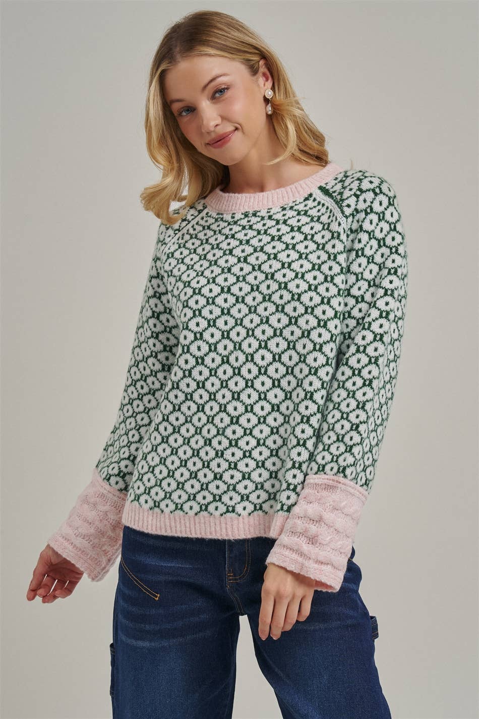Louisa | Loose Geometric Sweater