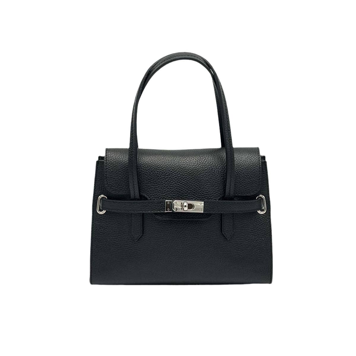 Genuine leather shoulder bag, Made in Italy