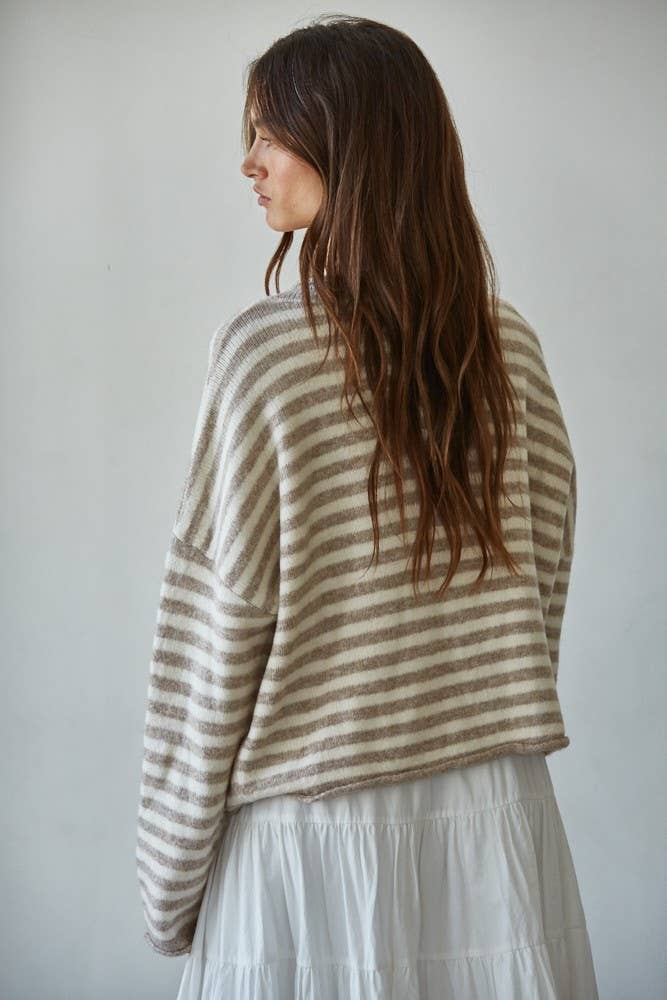 Four | Knit Sweater Striped Cardigan
