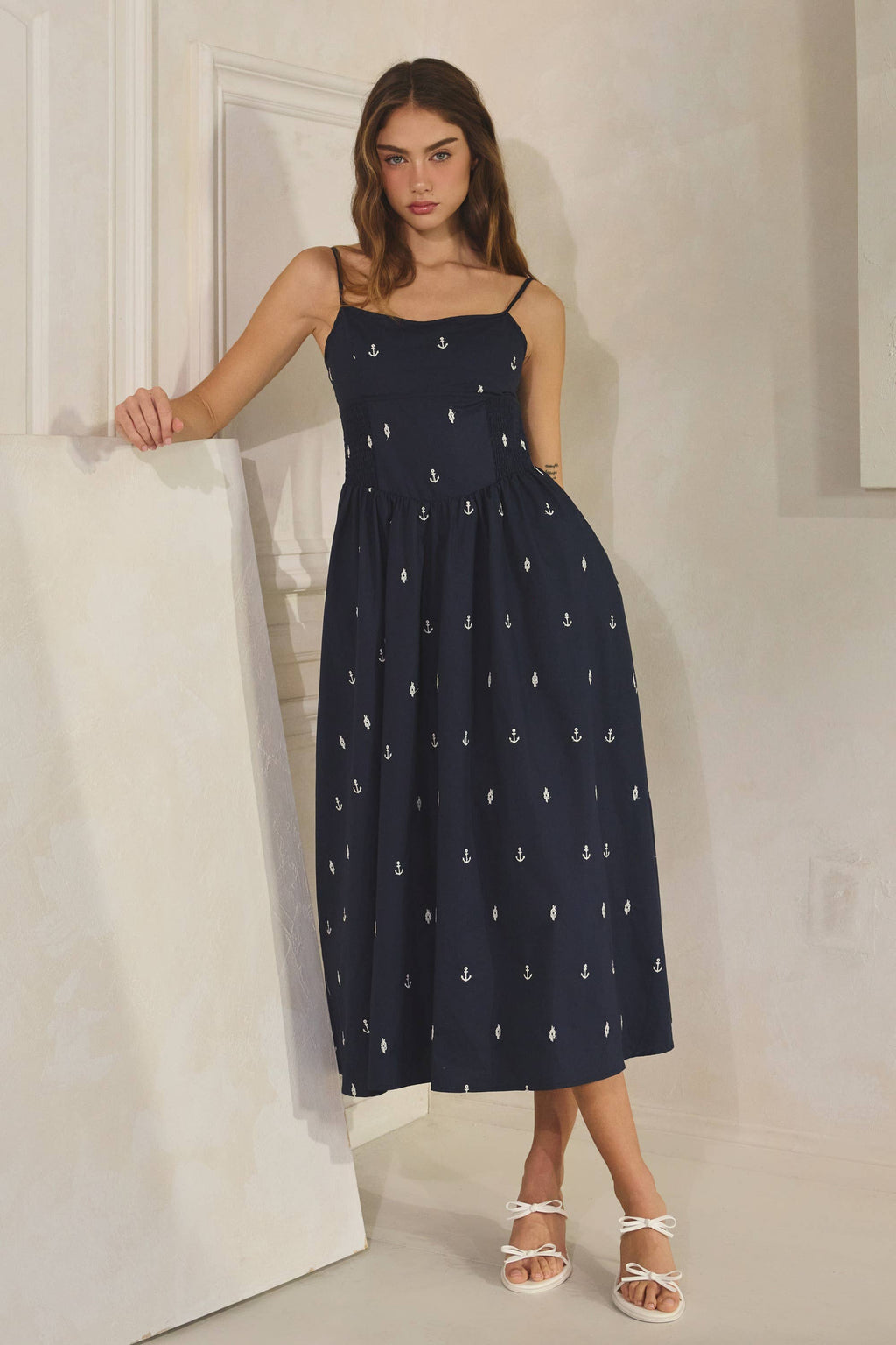 Anchor | Embroidered Maxi Dress 100% Cotton