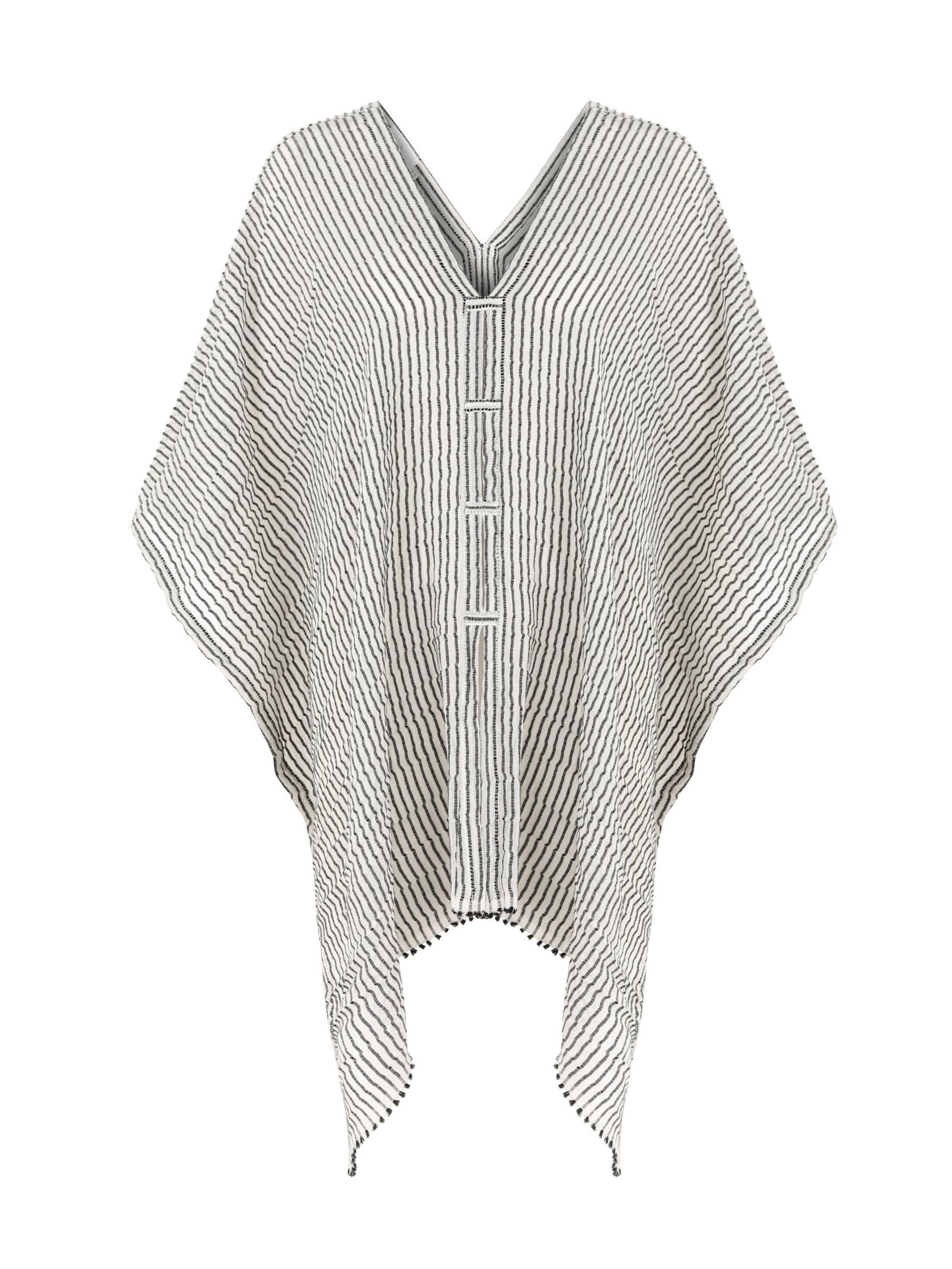 Ava Kimono 100% Turkish Cotton | Black Stripes