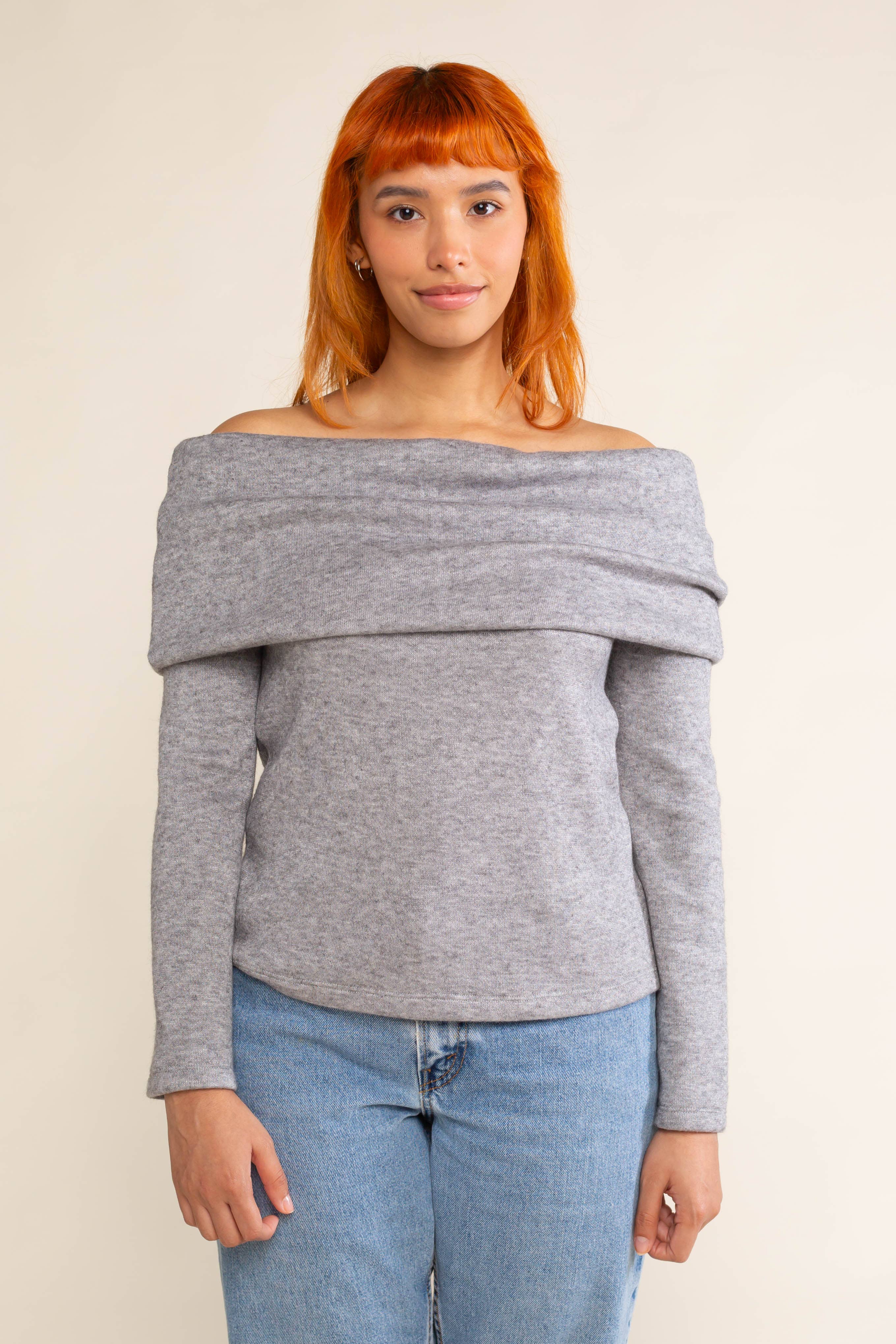 Reece | Heavy Knit Off Shoulder Top