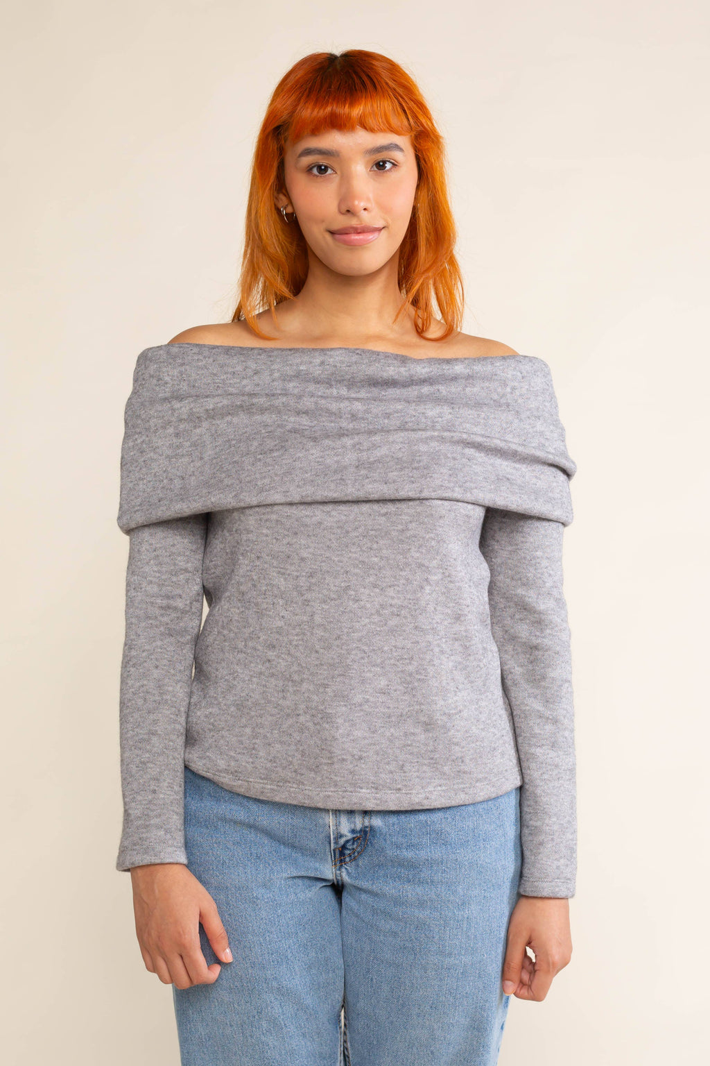 Reece | Heavy Knit Off Shoulder Top