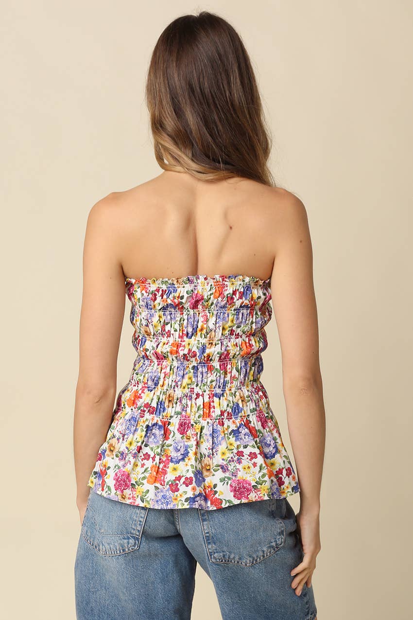 Meadow | Smocked Floral Tube Top