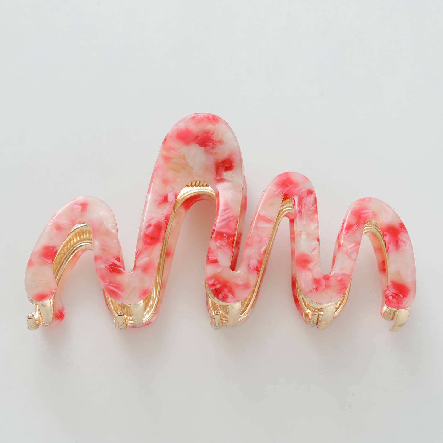 Willow Rosé | Large Squiggle Metal Claw Clip