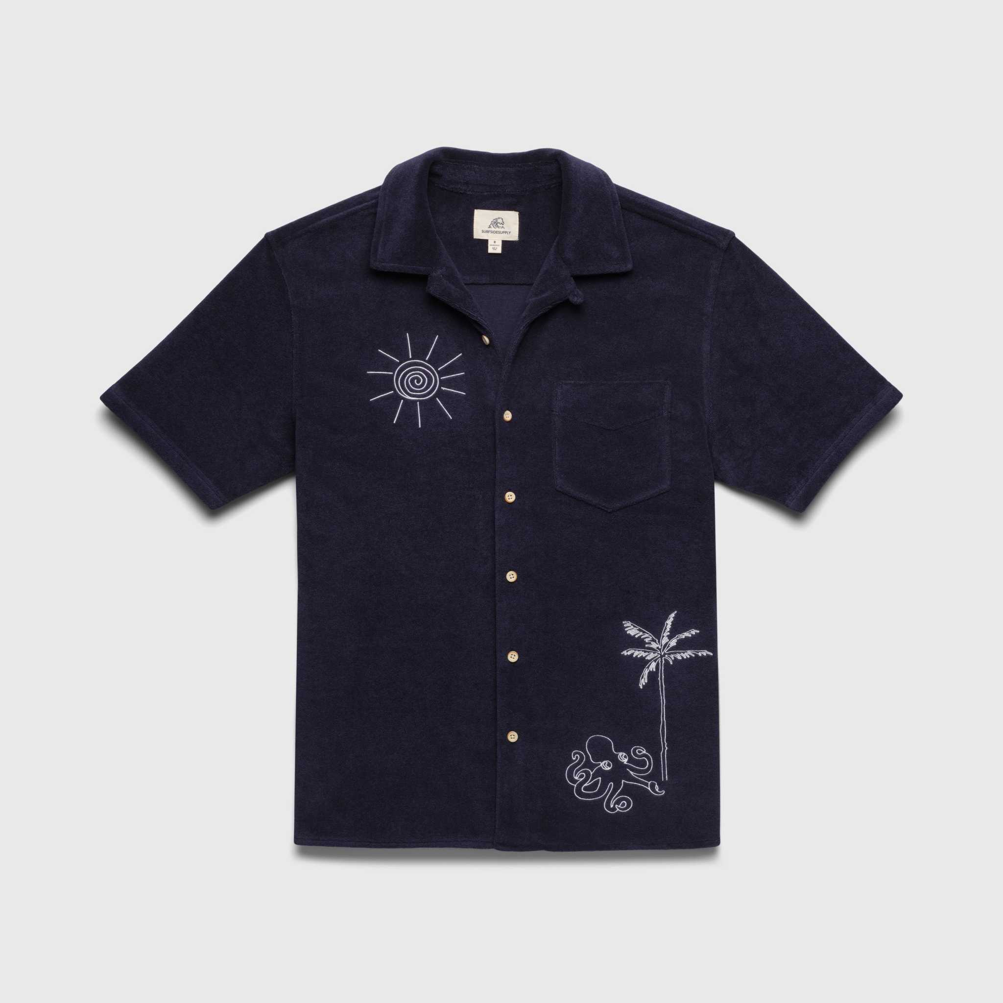 Easton | Terry Camp Collar Embroidered Shirt