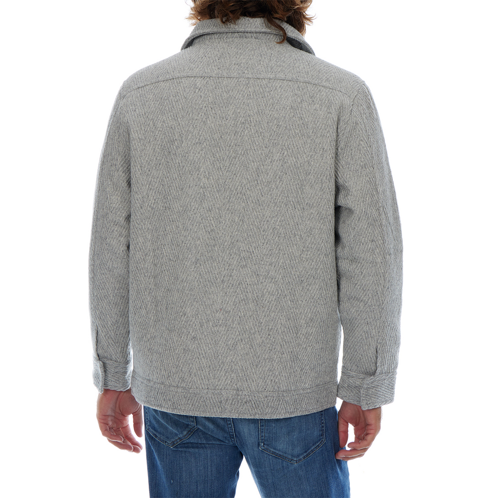 Kane | Textured Zip Up Wool Cargo Pocket Jacket
