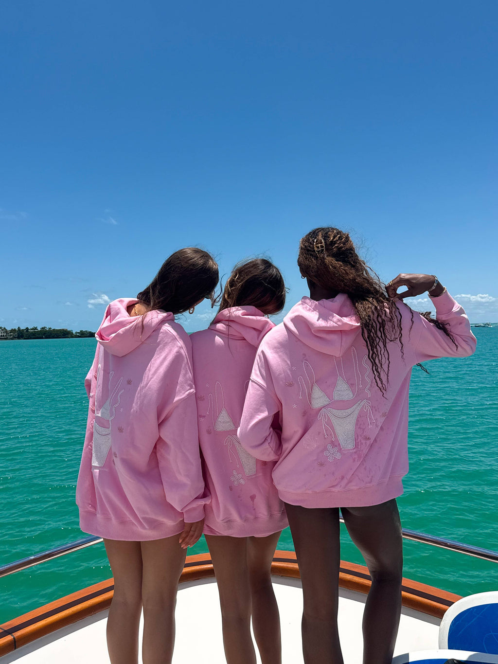 Lottie | Pink Bikini Beaded Hoodie
