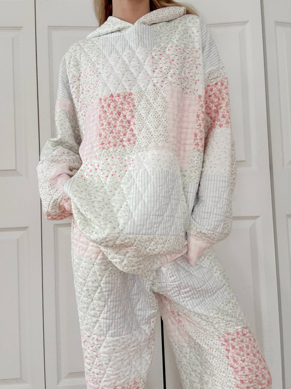 Lucy | Quilted Pastel Hoodie