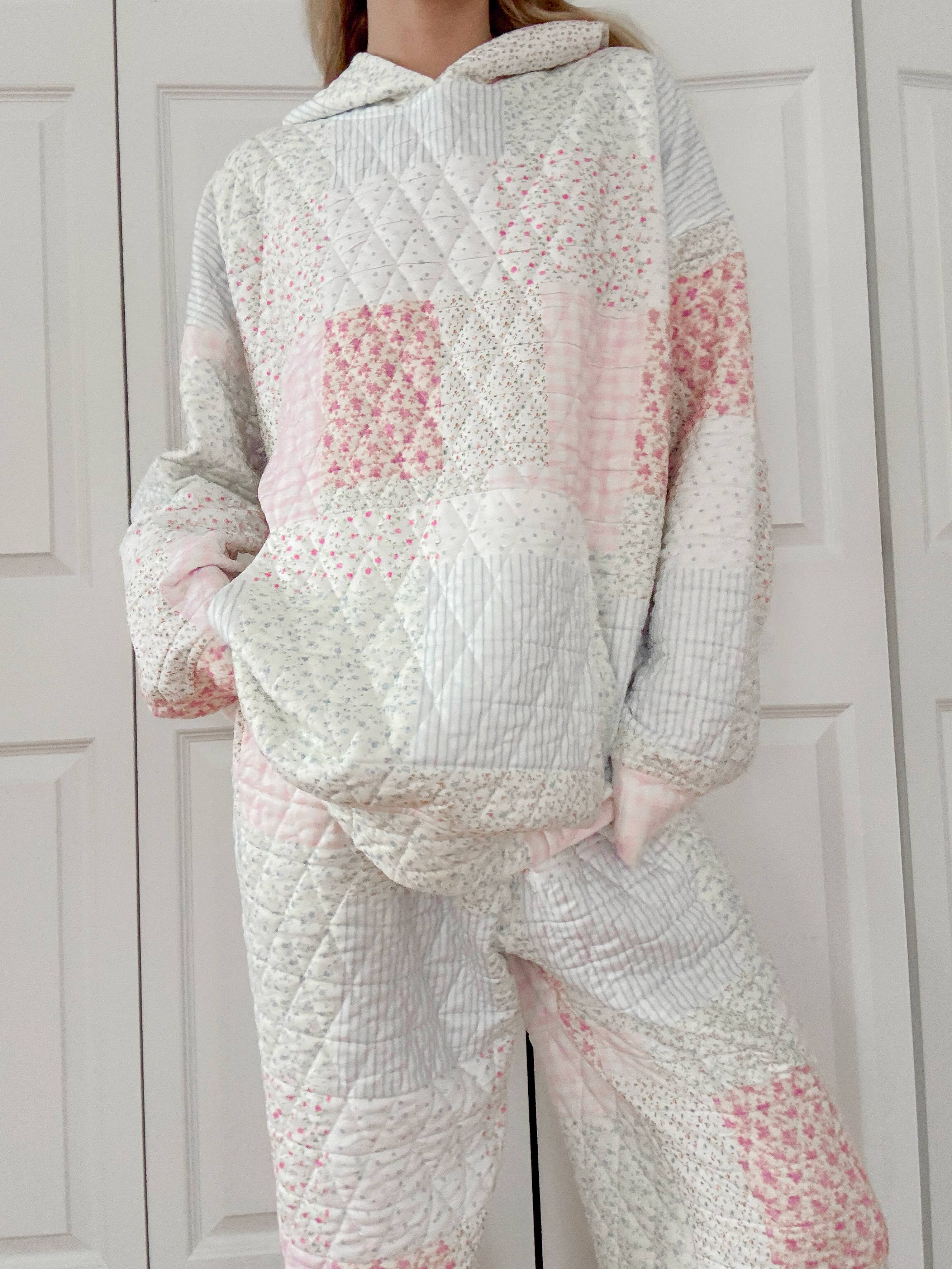 Lucy | Quilted Pastel Hoodie