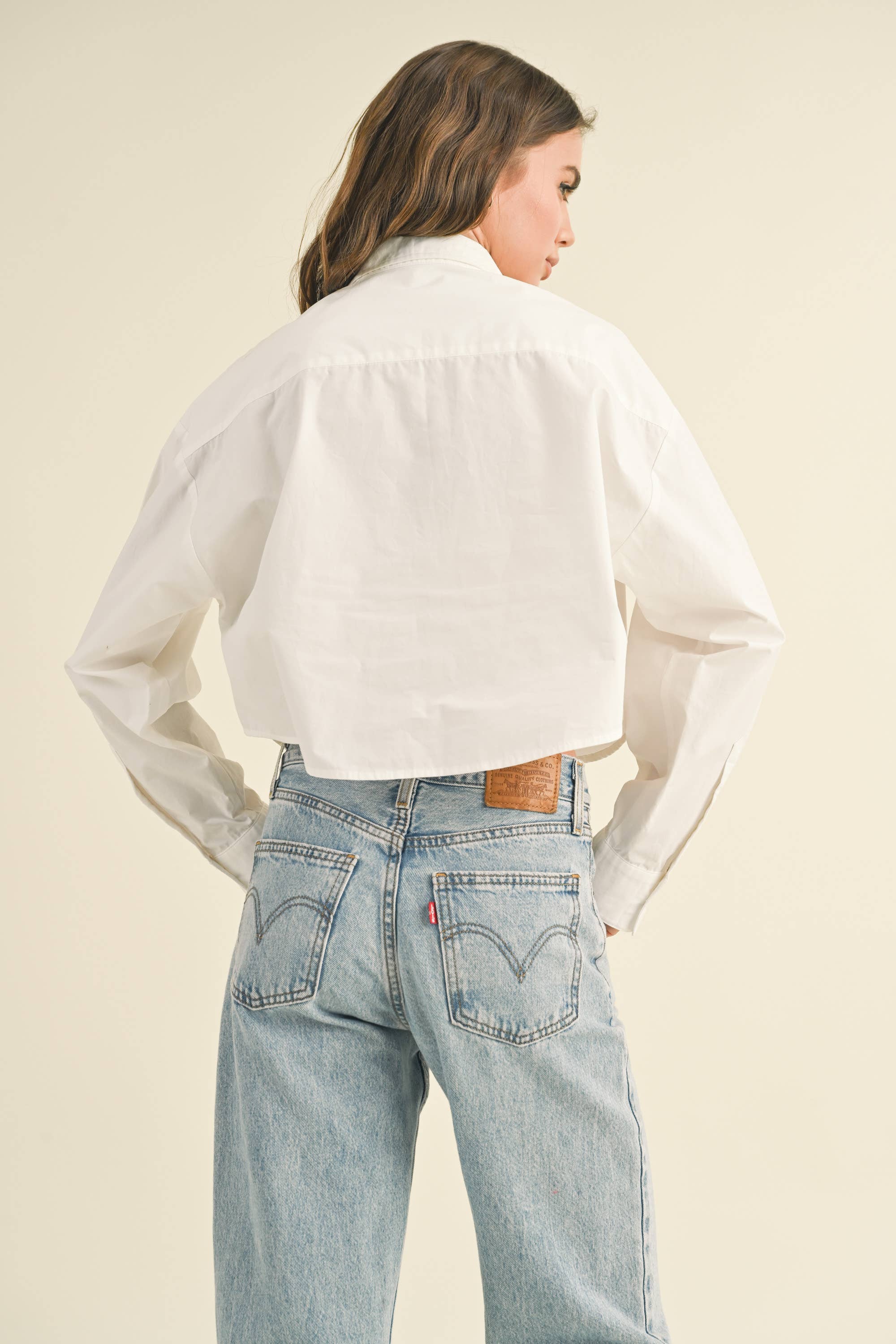 Bridget | Cropped Buttondown Shirt
