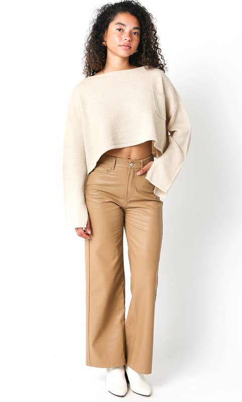Max | Boatneck Cropped Sweater