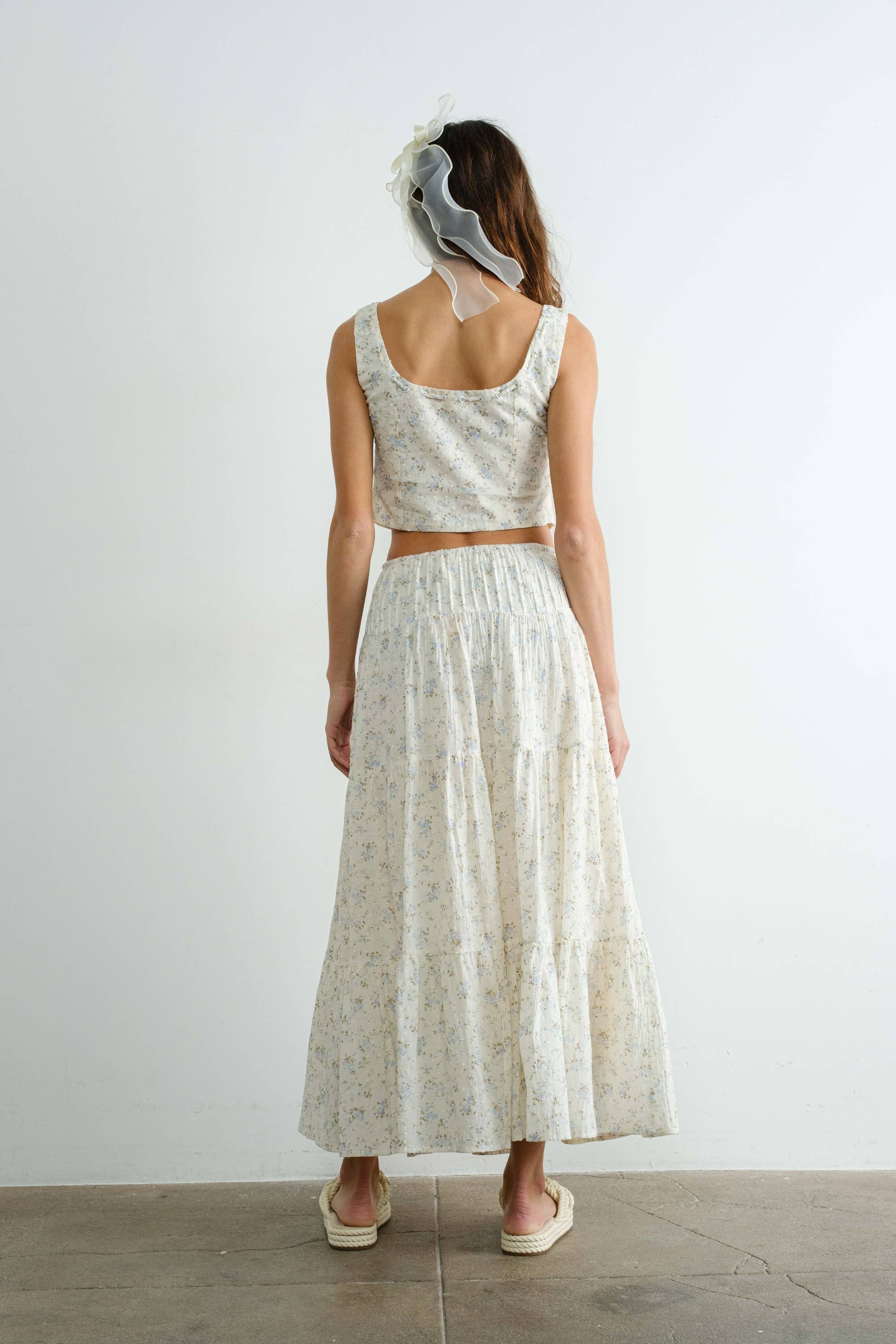 Florence | Cotton Floral Textured Top