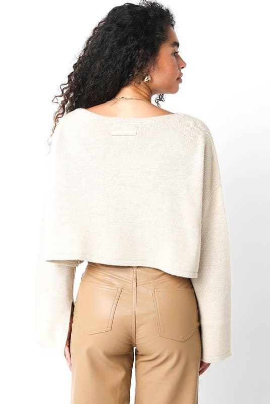 Max | Boatneck Cropped Sweater