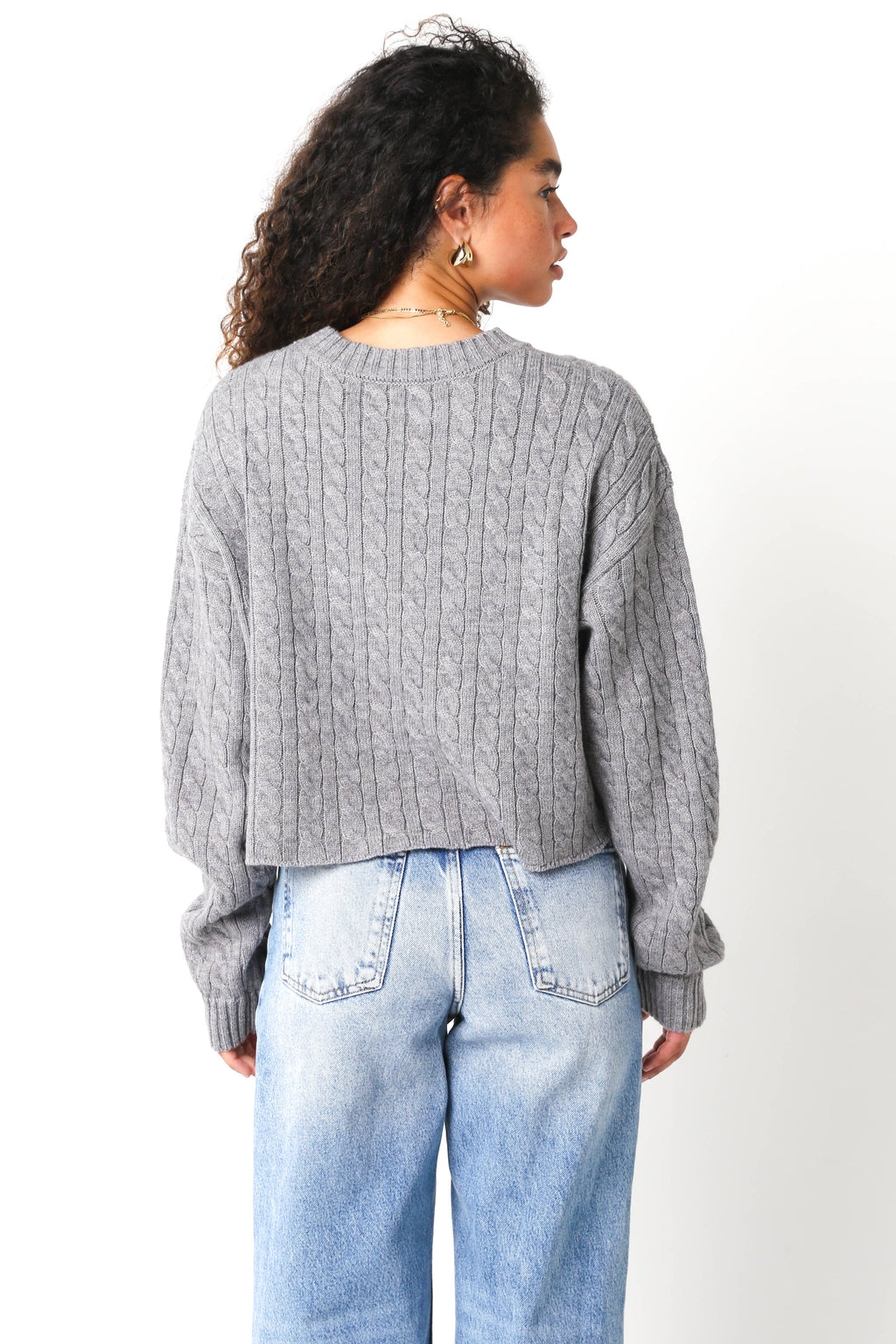 Annie | Cable Knit Cropped Sweater