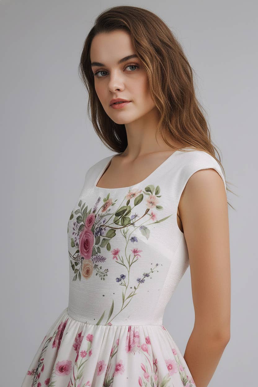 Melodi | Floral Print Fit & Flare Mini Dress