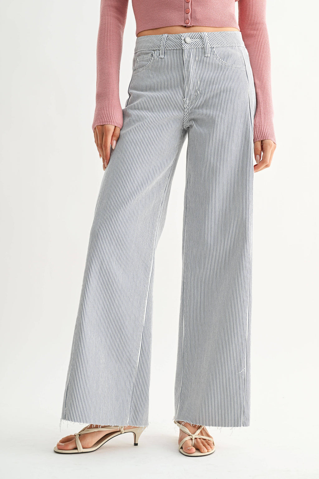 Anastacia | Striped Wide Leg Jeans