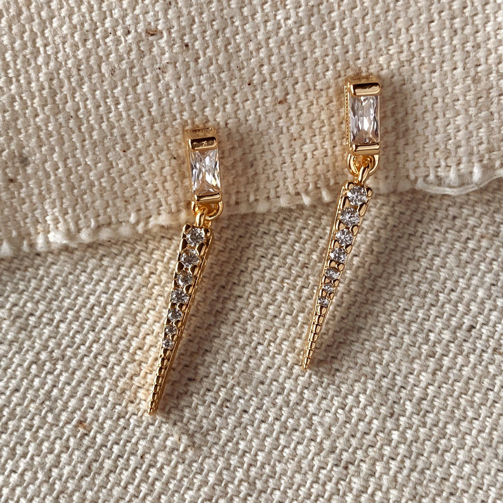 Celia | 18k Gold Filled Earrings w/ Zircon Stones
