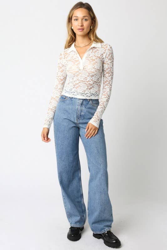 Reagan | Lace Shirt