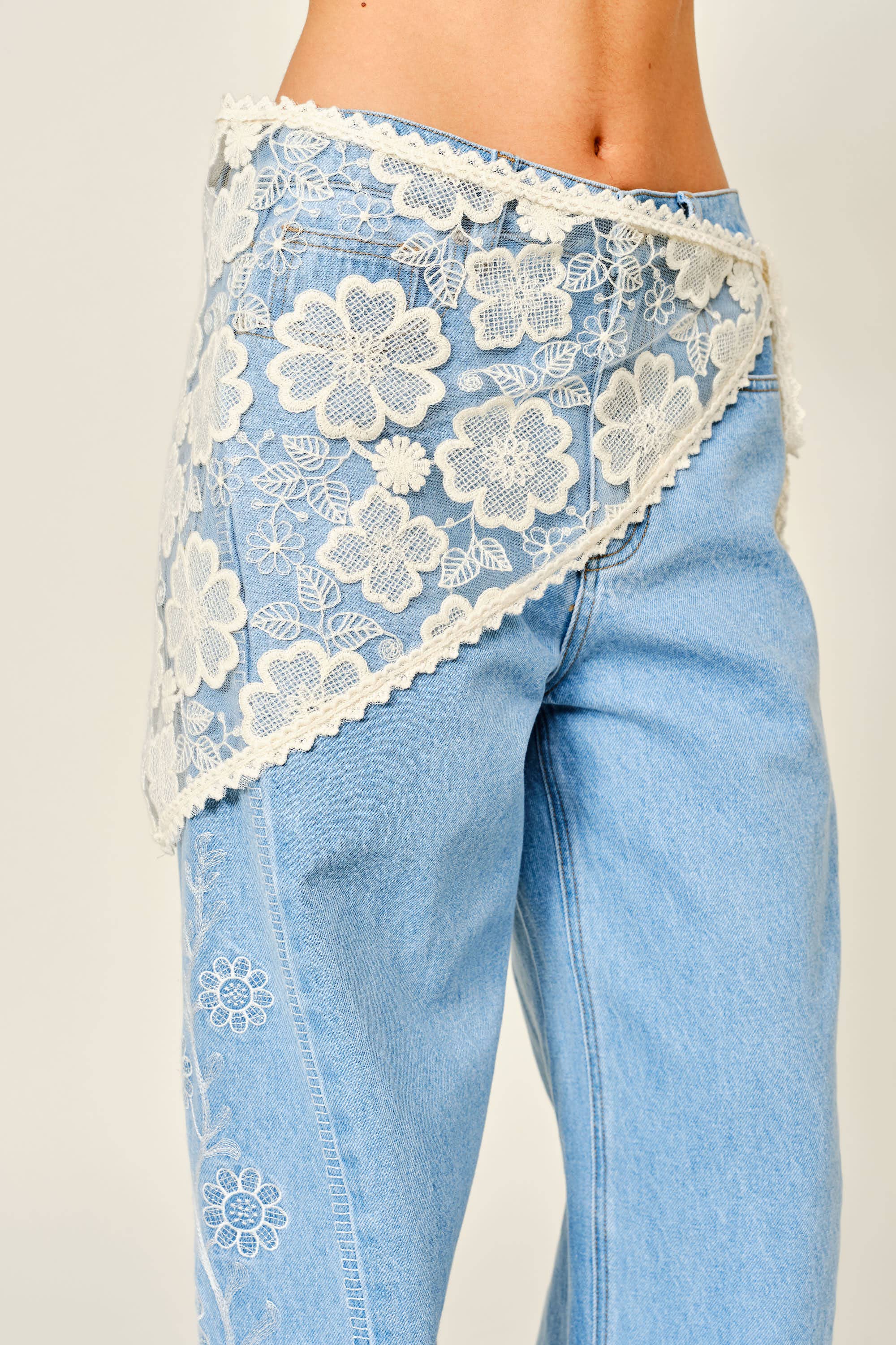 Scarf Lace Wrap Skirt