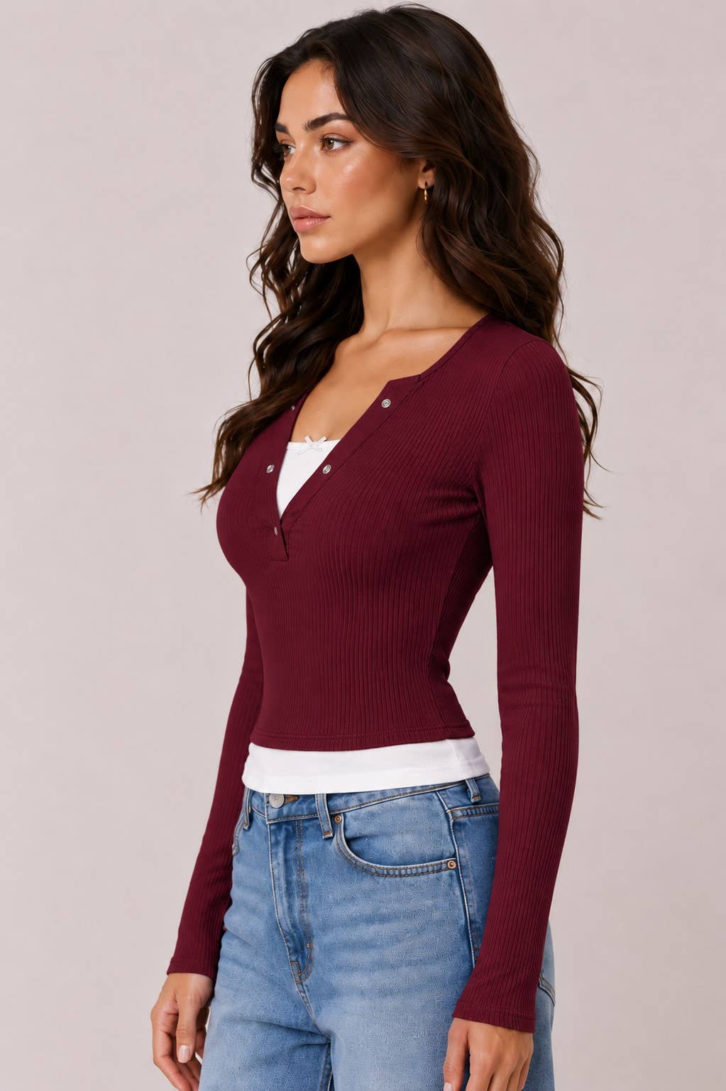 Riley | Layers with Bow Detail Long Sleeve Top
