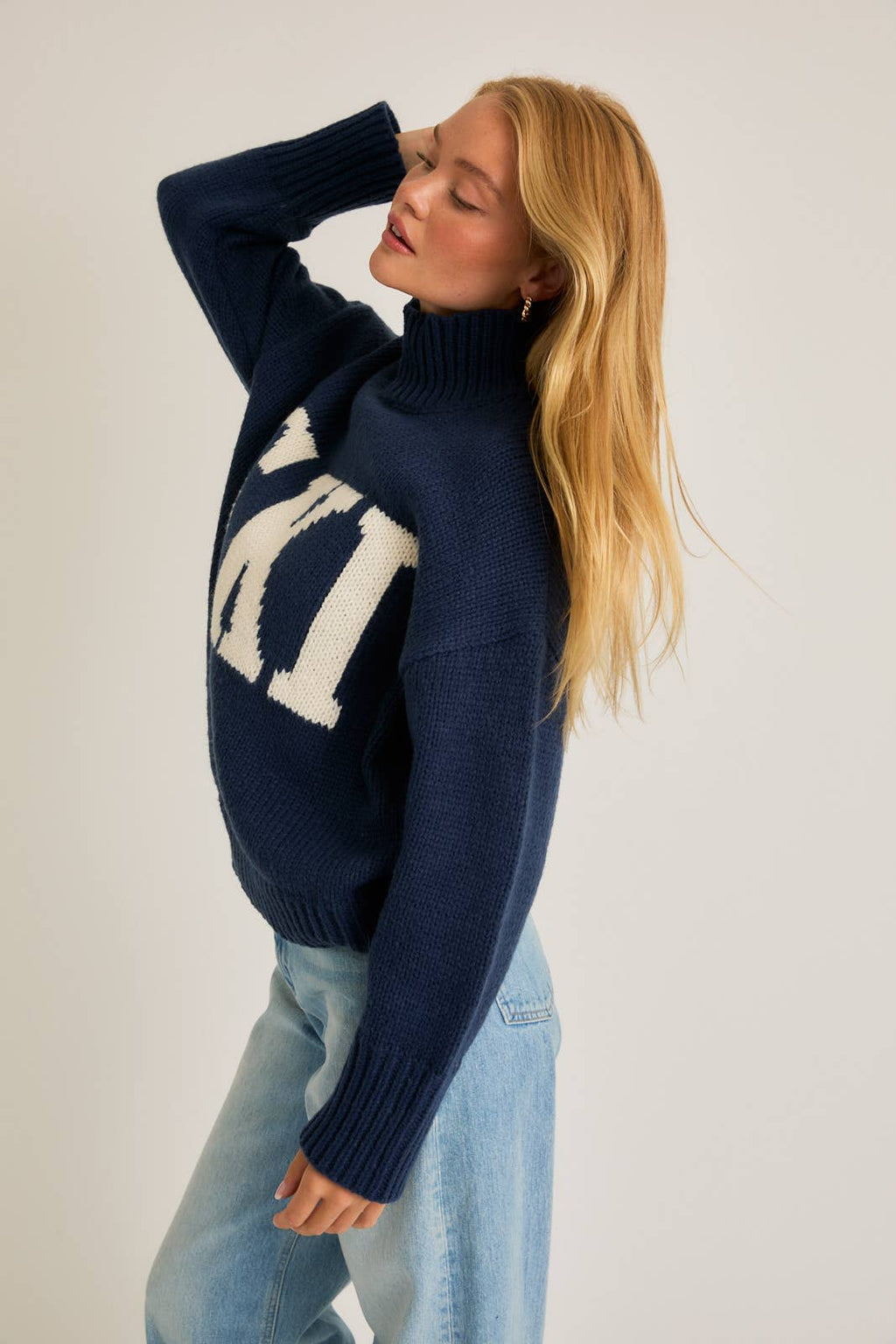 Après | High Neck Oversized Sweater Top