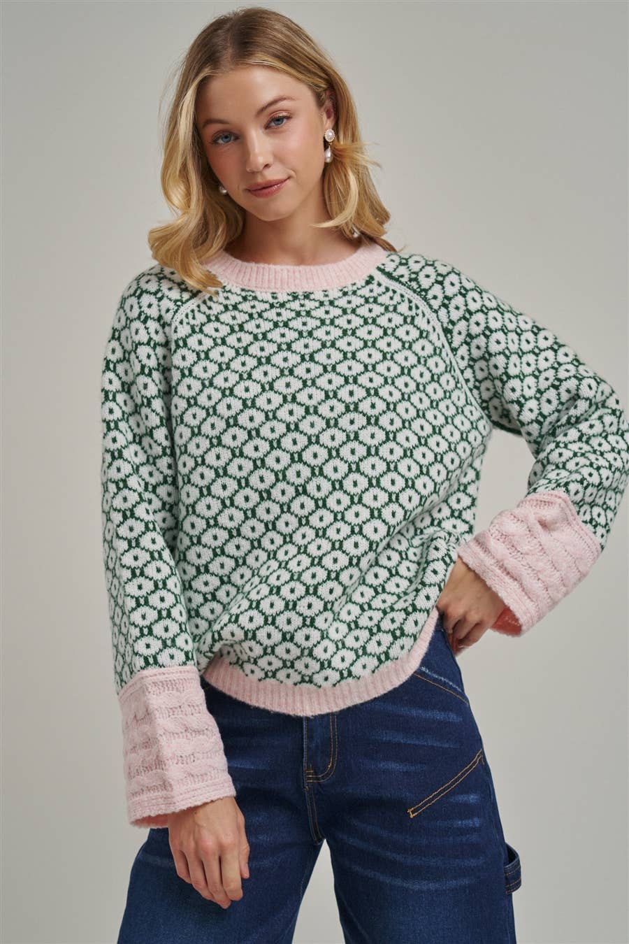 Louisa | Loose Geometric Sweater