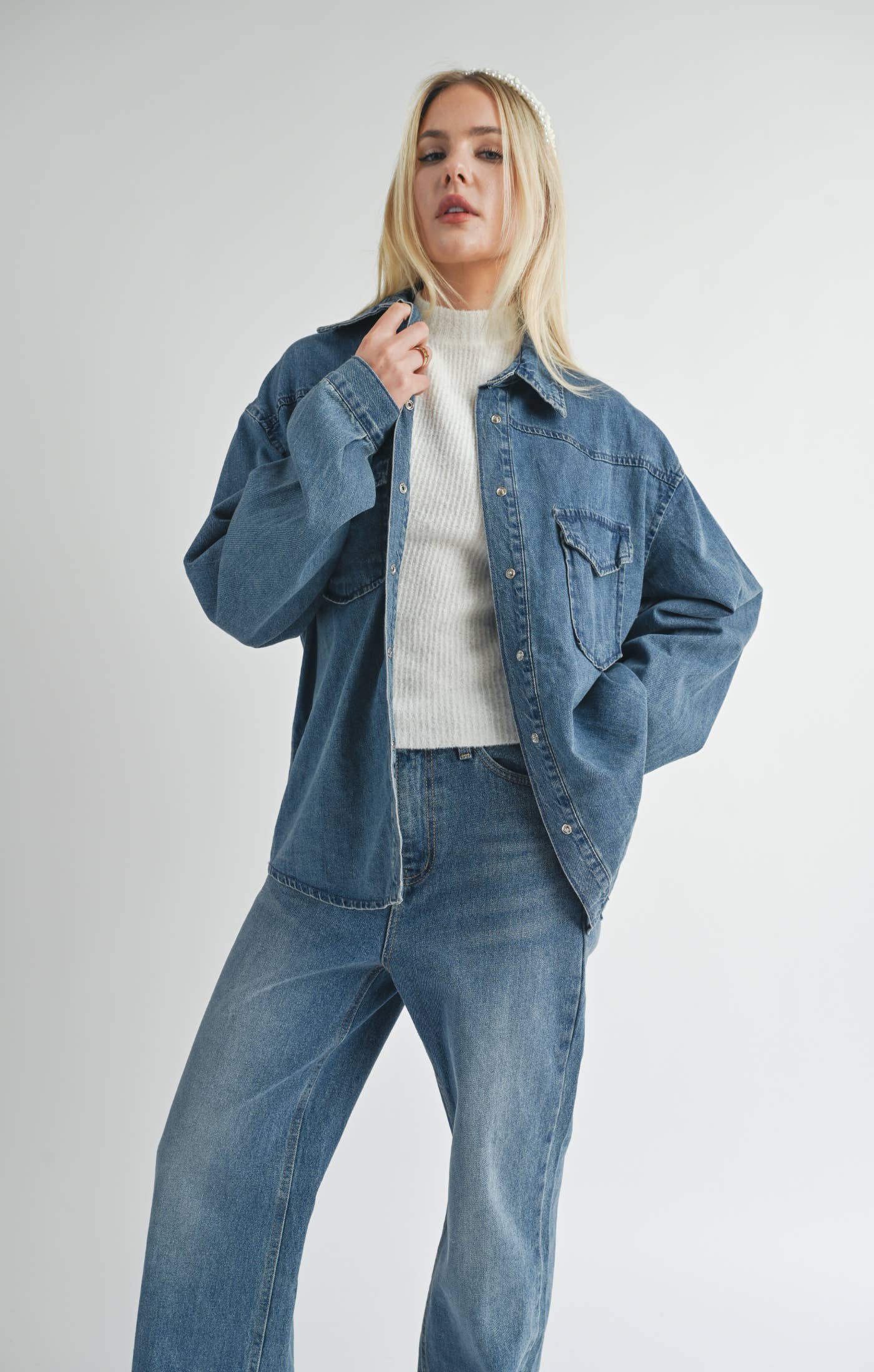 Selfless Oversized Denim Shacket