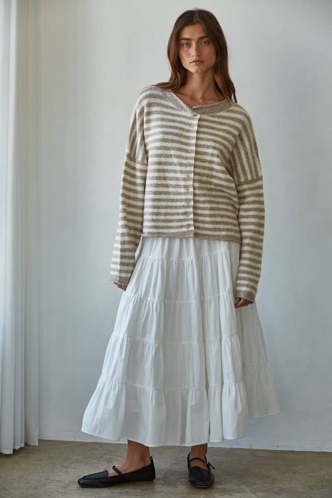 Four | Knit Sweater Striped Cardigan