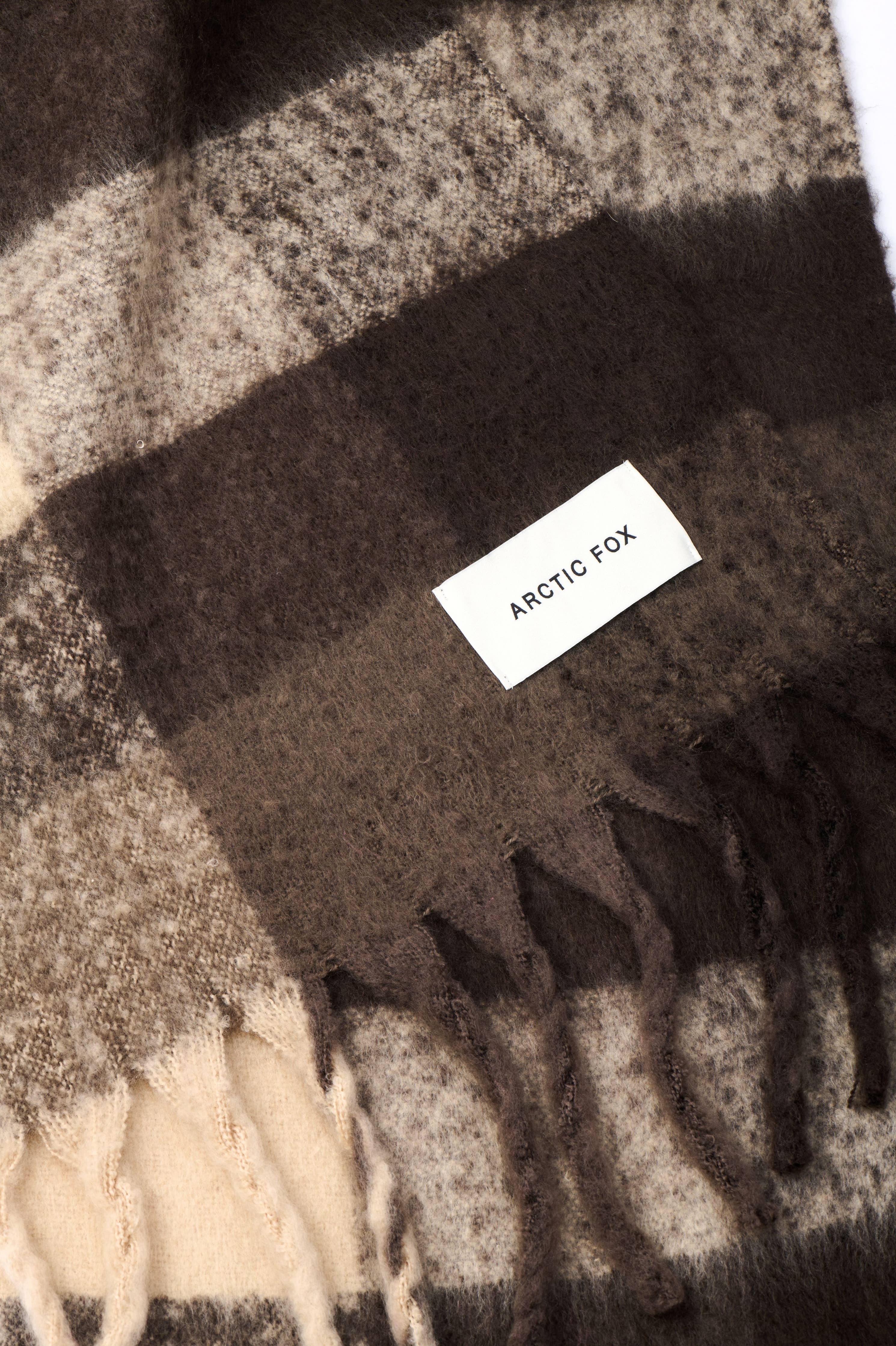 The Reykjavik Scarf | 100% Recycled Brown Check