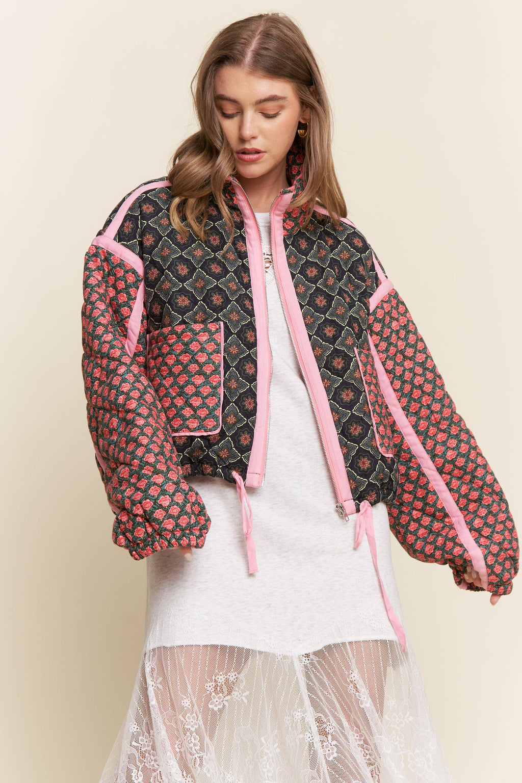 Judith | Patchwork Quilted Bomber Jacket