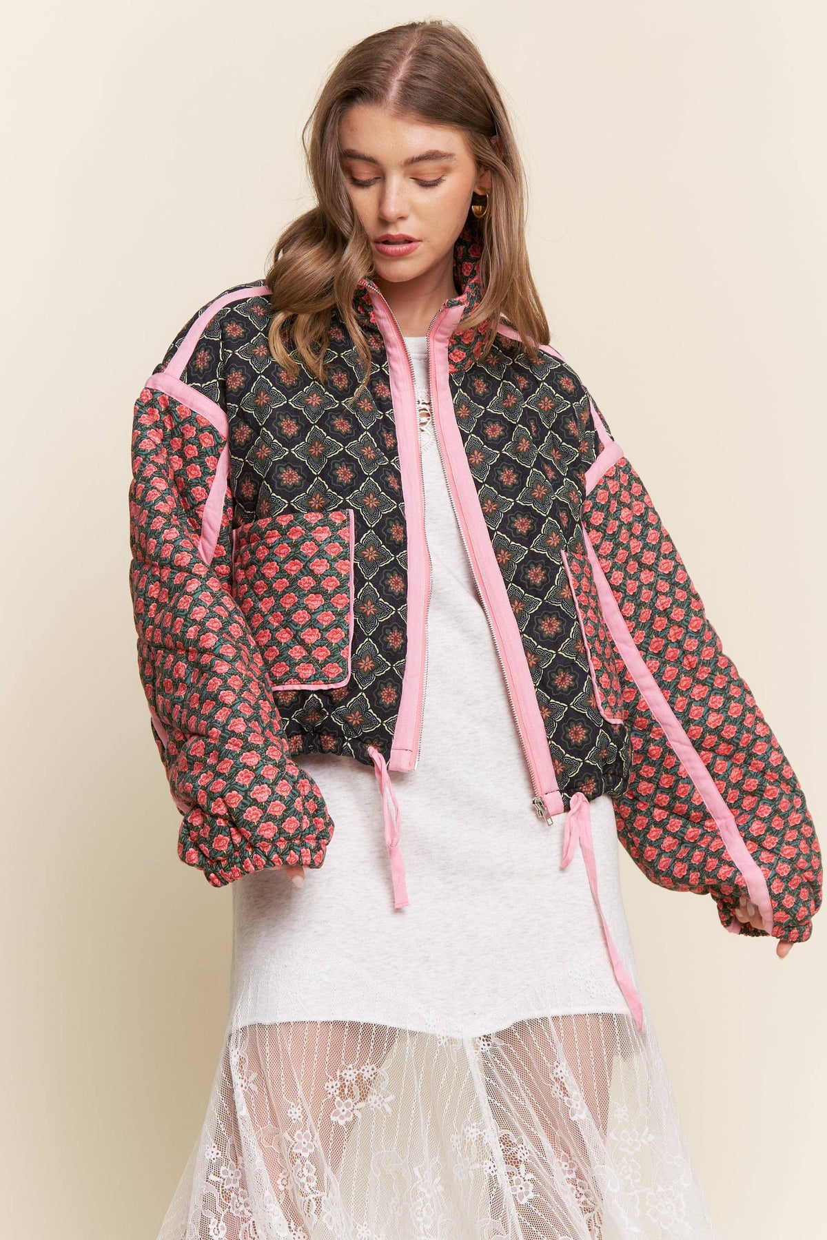 Judith | Patchwork Quilted Bomber Jacket